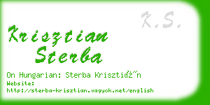 krisztian sterba business card